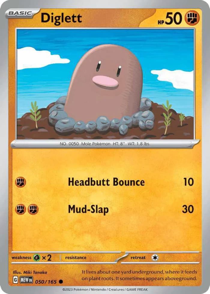 Diglett — 151 050/165